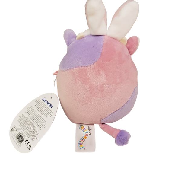 Cow Squishmallows Patty Cow Easter Bunny Ears 6" NEW - Picture 3 of 7